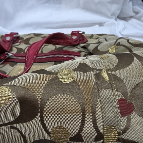 Stylish Tan and Red Women's Bag - Picture 9 of 12